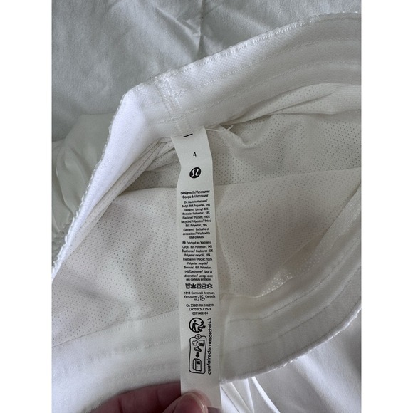 New Lululemon Court Rival High-Rise Short 3" Size 4 White, Liner Drawstring NWT - Picture 7 of 9